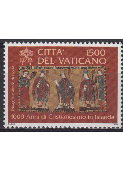 2000 Vaticano Millennio Cristianesimo in Islanda 1 Valore Sassone 1187